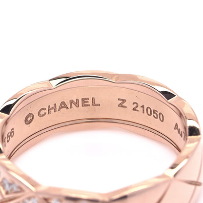 Chanel 18K Yellow Gold Diamond Small Coco Crush Ring 56 7.5 4 of 5