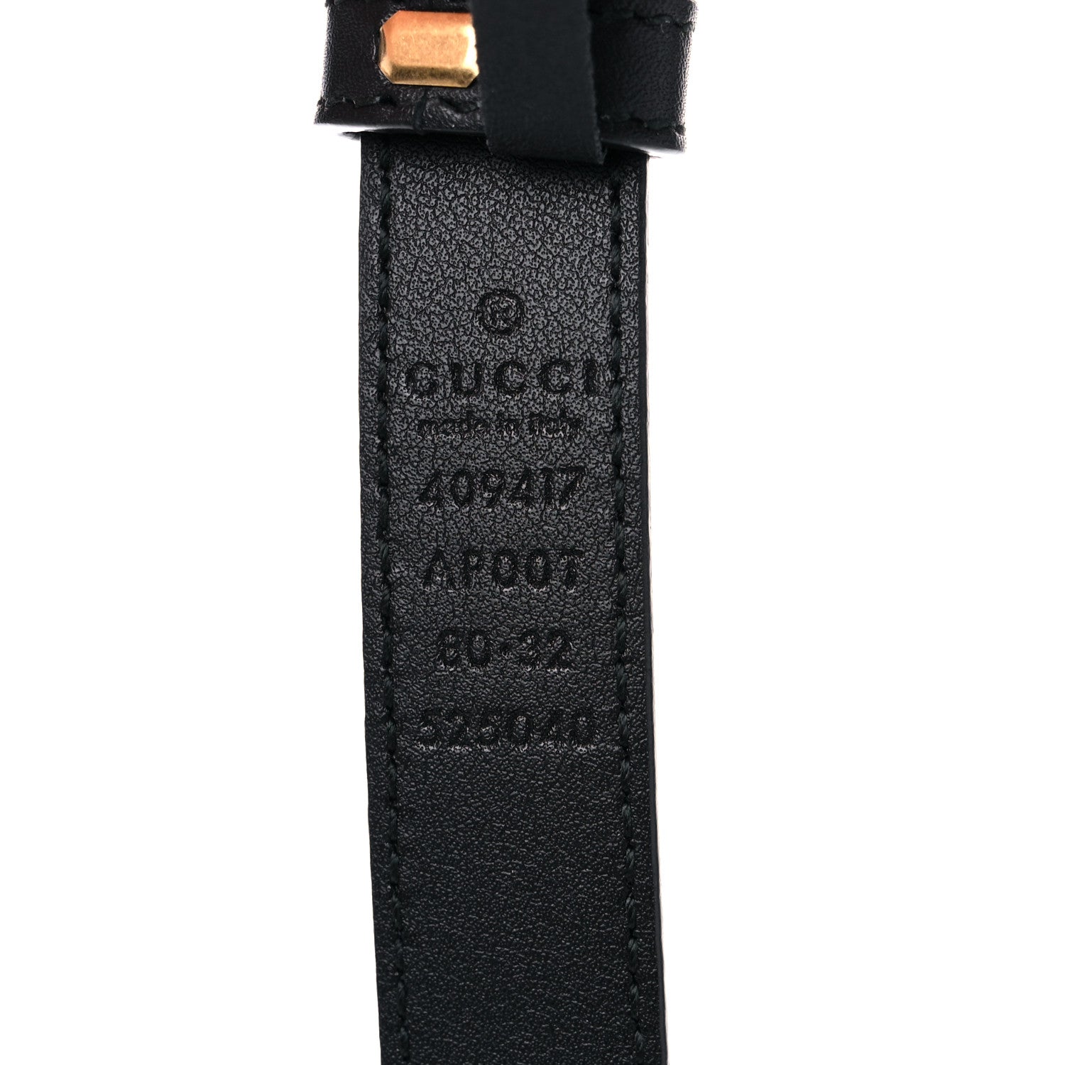 Gucci Calfskin Double G 20mm Belt 80 32 Black 3 of 5