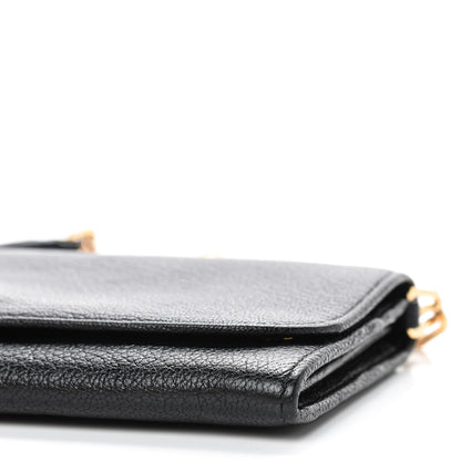 Miu Miu Madras Wallet On Chain Black 7 of 9
