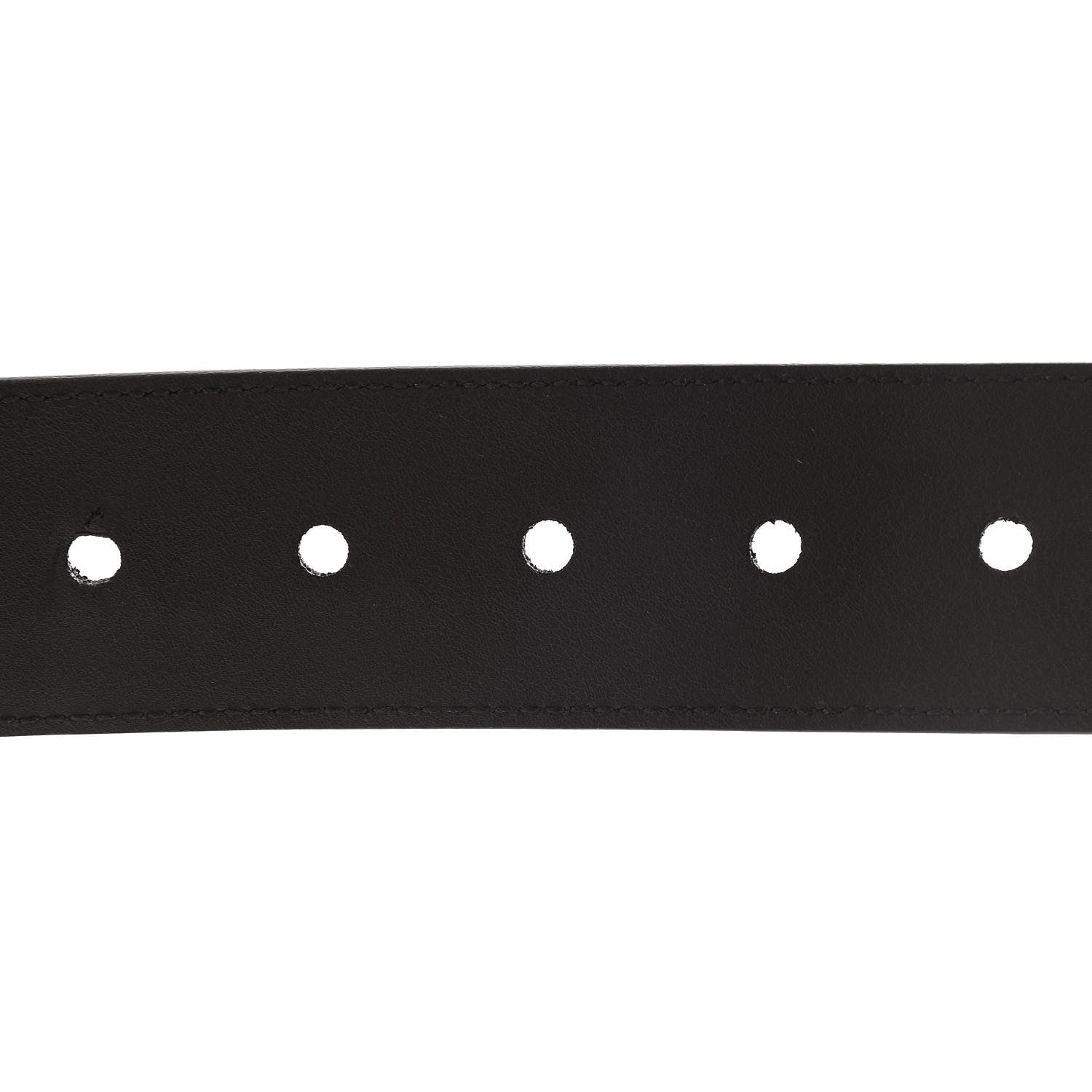 Gucci Monogram Dollar Calfskin 40mm Belt 105 42 Beige Ebony Testa di Moro 5 of 5
