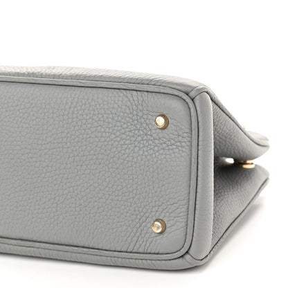 Christian Dior Calfskin Mini Diorissimo Tote Gris 9 of 11