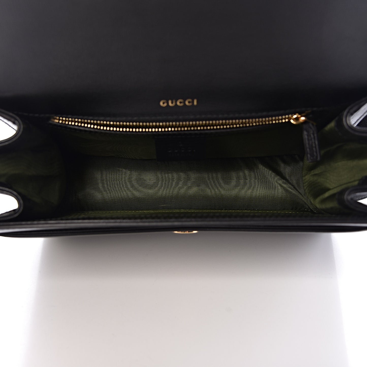 Textured Calfskin Small Torchon GG Ring Shoulder Bag Black