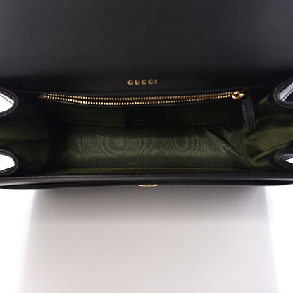 Gucci Textured Calfskin Small Torchon GG Ring Shoulder Bag Black 5 of 11