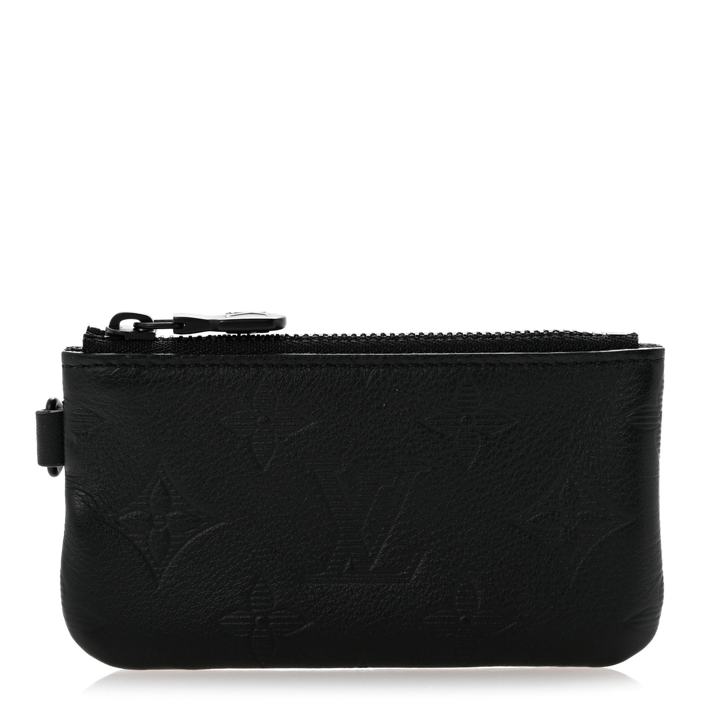 Calfskin Monogram Shadow Key Pouch Black