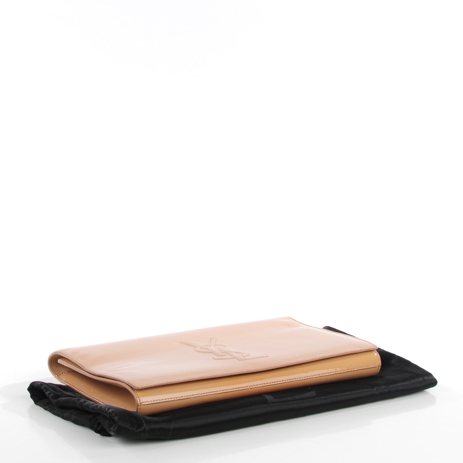 Saint Laurent Patent Large Belle De Jour Clutch Nude 4 of 7