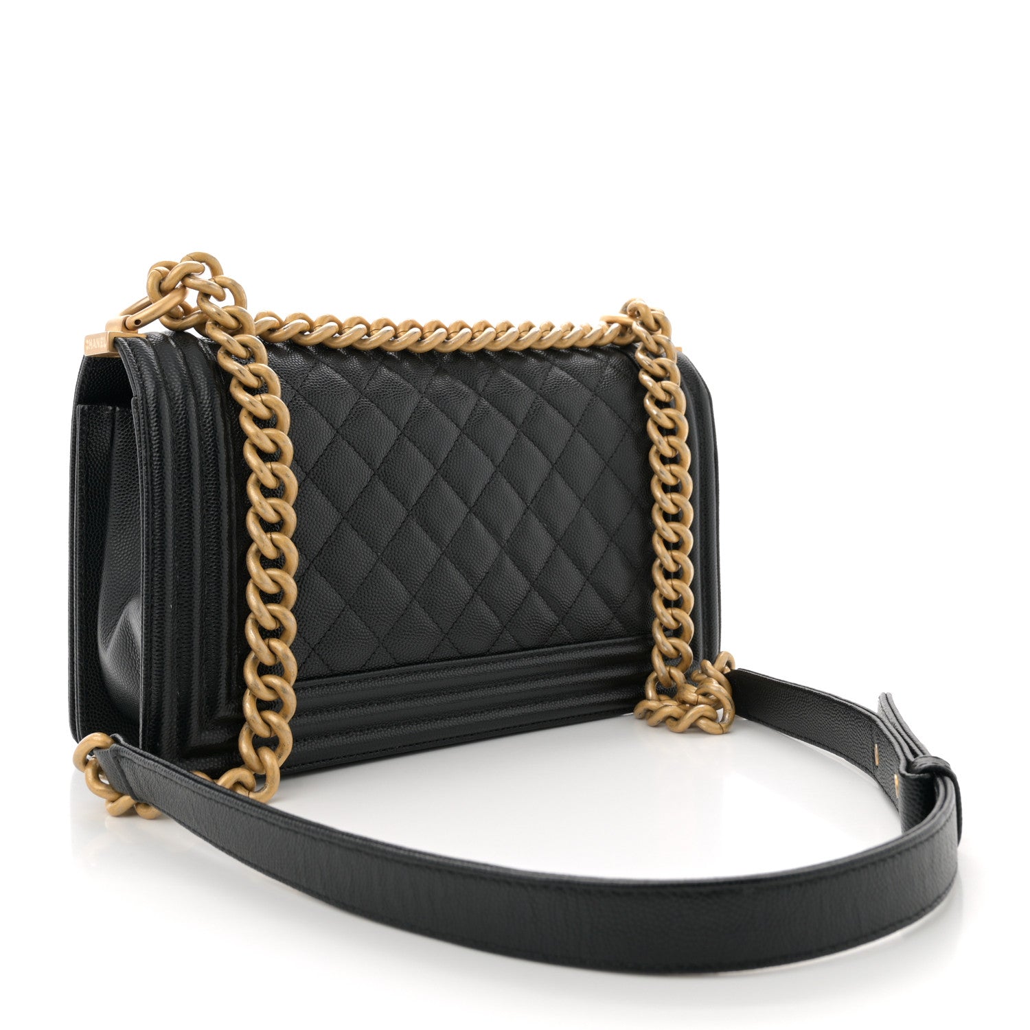 Chanel Caviar Quilted Medium Boy Flap Black 3 of 12