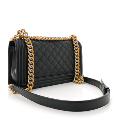Chanel Caviar Quilted Medium Boy Flap Black 3 of 12