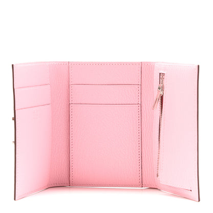 Hermes Chevre Mysore Tri-Fold Compact Bearn Wallet Rose Sakura 5 of 6