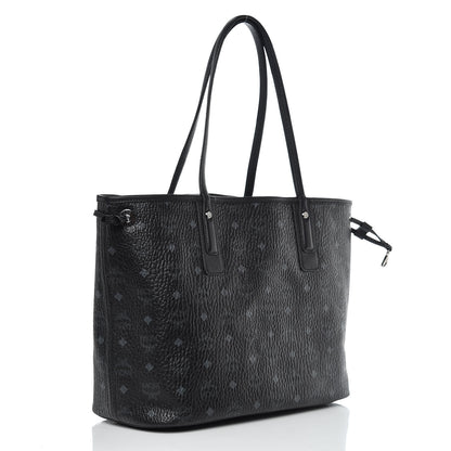 MCM Visetos Medium Liz Reversible Shopper Tote Black 5 of 15