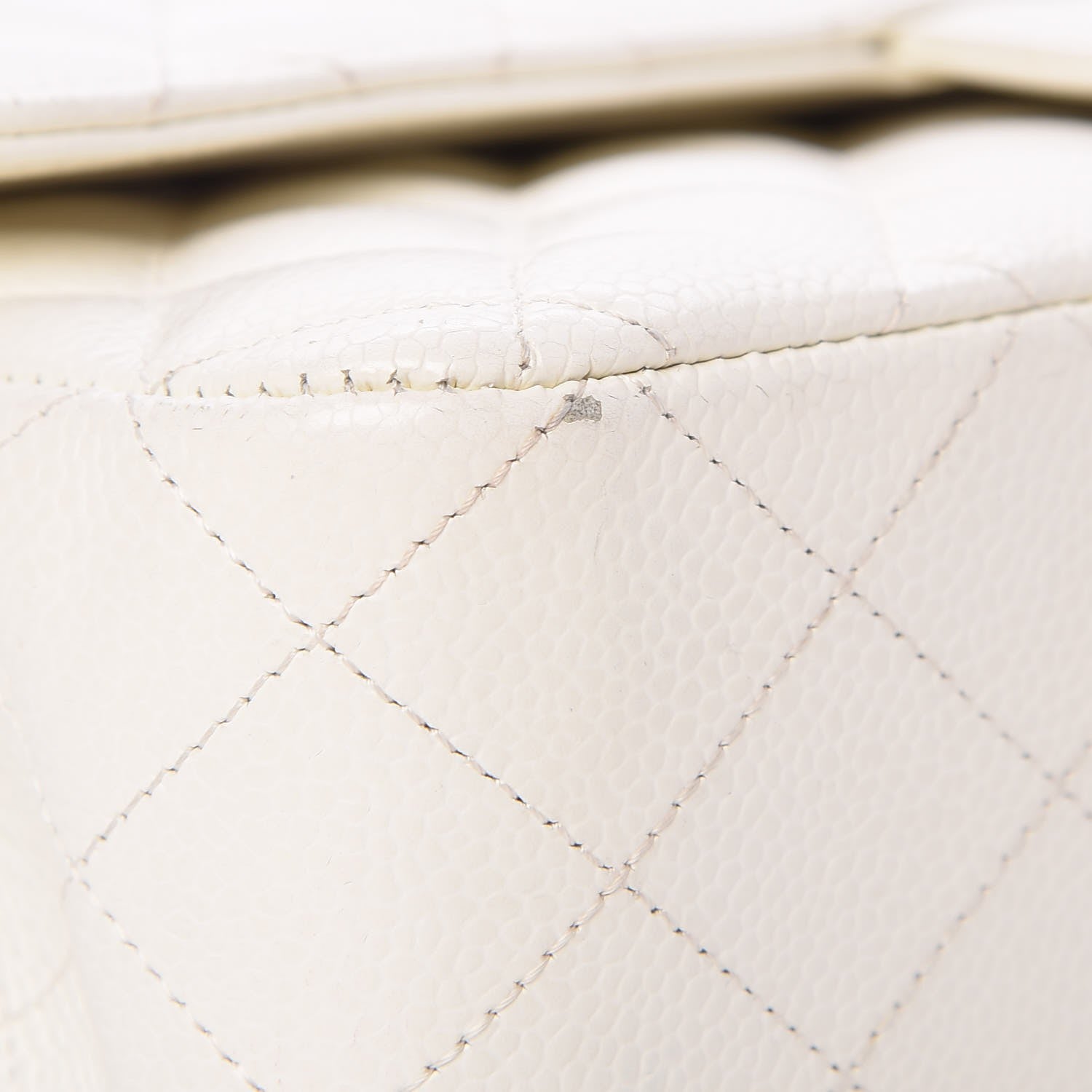 Chanel Caviar Quilted Medium Double Flap White 9 of 10
