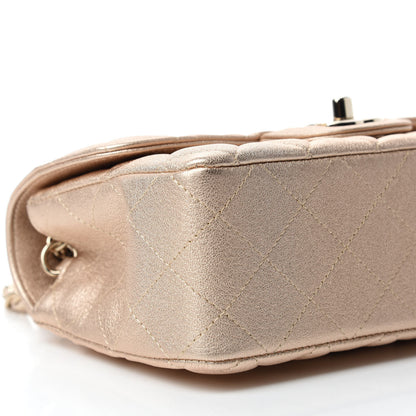 Chanel Metallic Lambskin Quilted Mini Rectangular Flap Gold 6 of 10