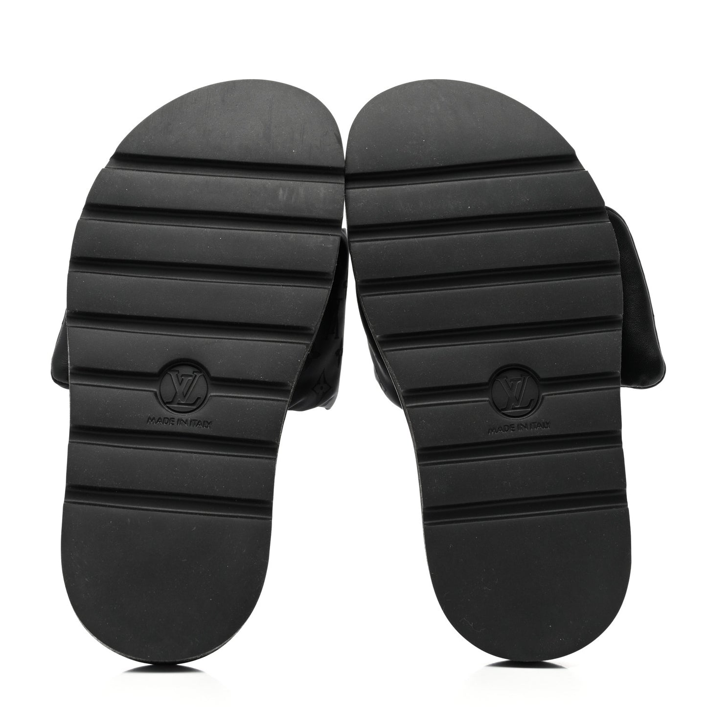 Nylon Monogram Womens Pool Pillow Comfort Mules 37 Black