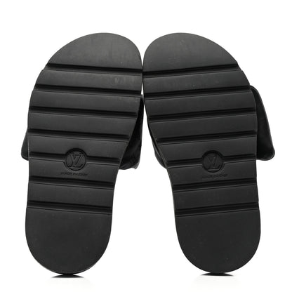Louis Vuitton Nylon Monogram Womens Pool Pillow Comfort Mules 37 Black 5 of 9