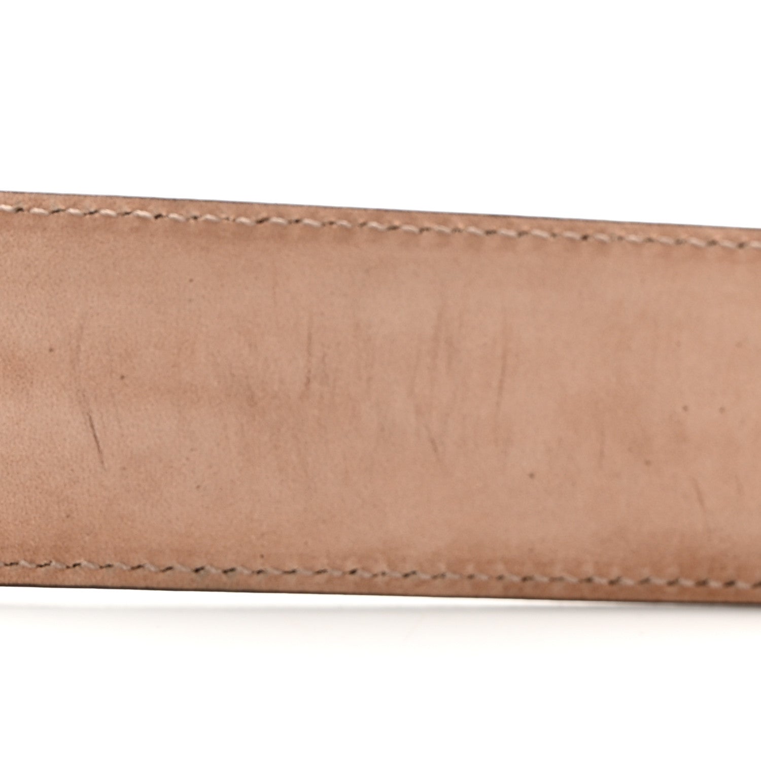 Gucci Metallic Calfskin Interlocking G 40mm Belt 95 38 Pewter 7 of 9