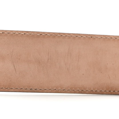 Gucci Metallic Calfskin Interlocking G 40mm Belt 95 38 Pewter 7 of 9