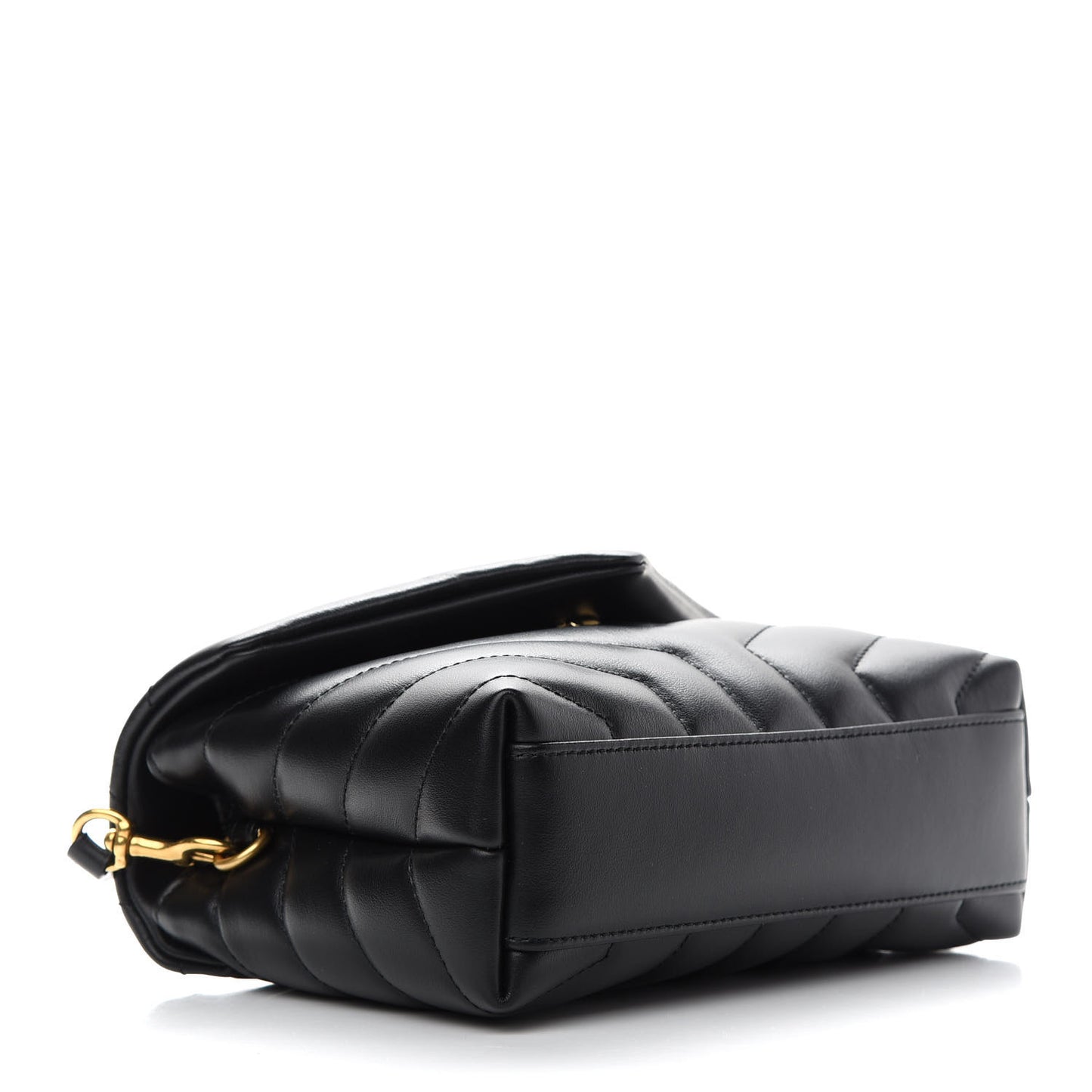 Calfskin Y Quilted Monogram Toy Loulou Crossbody Bag Black