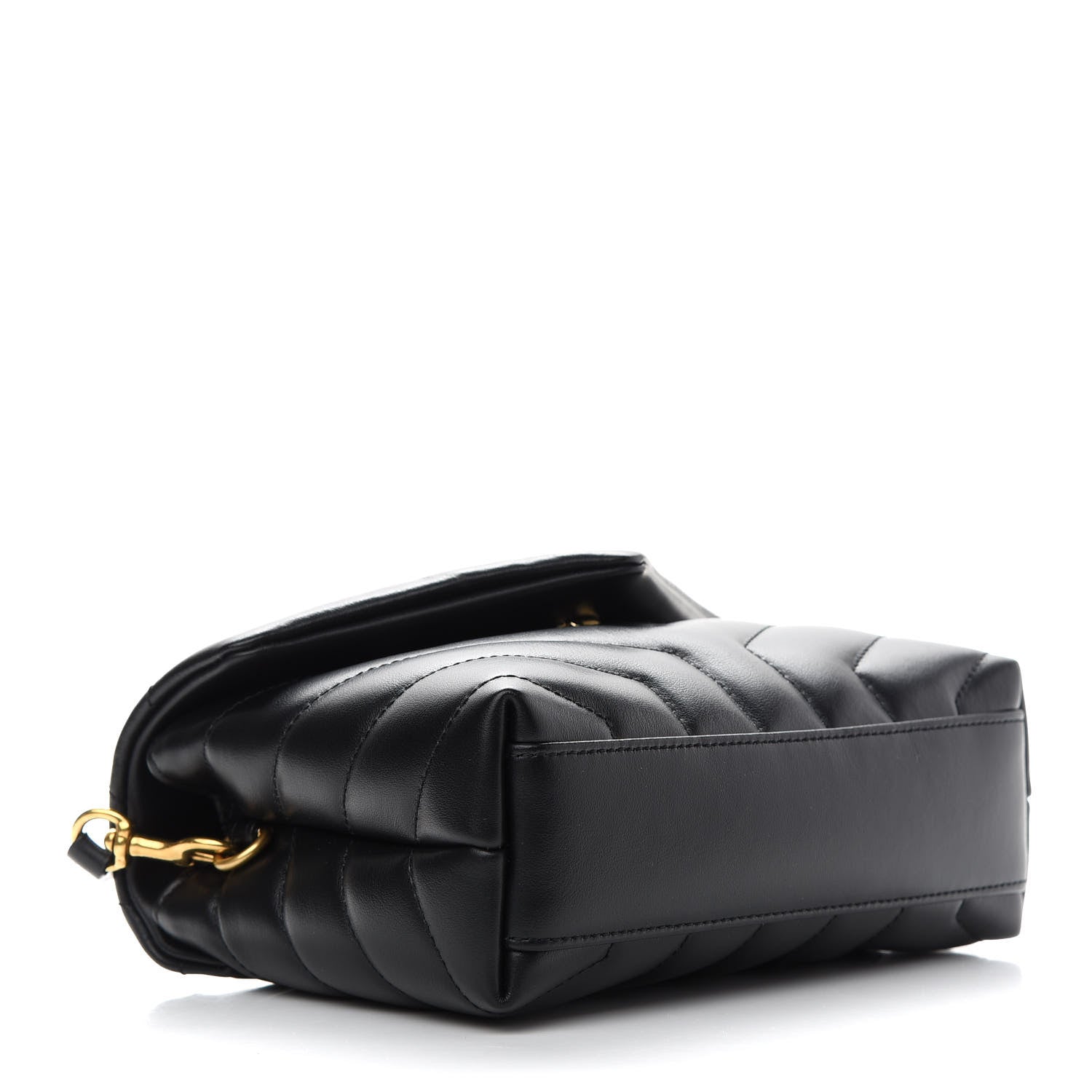 Saint Laurent Calfskin Y Quilted Monogram Toy Loulou Crossbody Bag Black 4 of 8