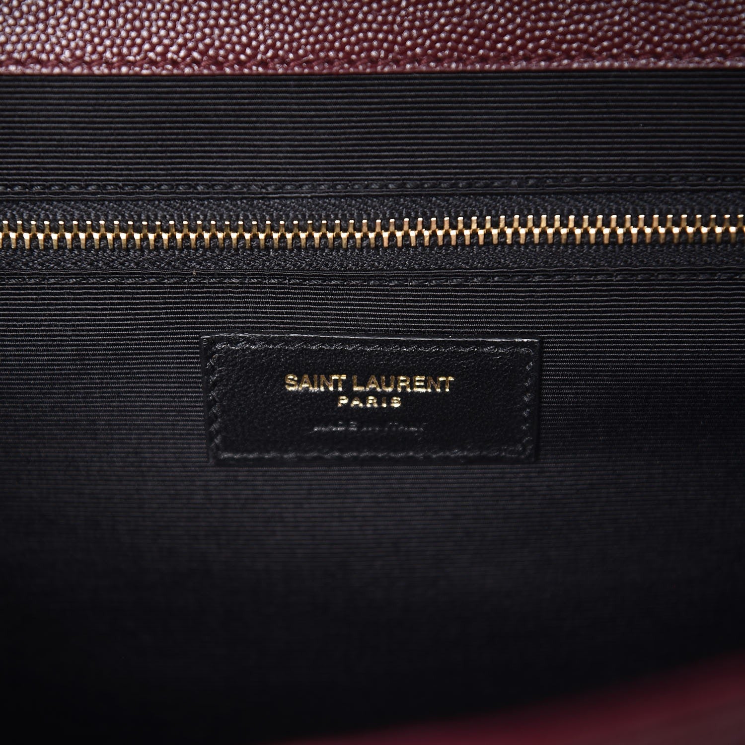 Saint Laurent Grain De Poudre Mixed Matelasse Large Triquilt Monogram Satchel Rouge Legion 6 of 9