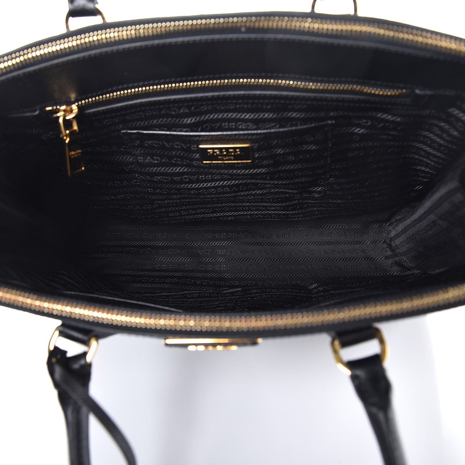 Prada Saffiano Medium Galleria Double Zip Tote Black 6 of 13