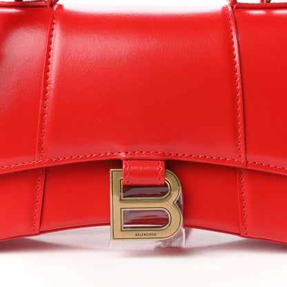 Balenciaga Shiny Box Calfskin Hourglass Top Handle Bag XS Bright Red 9 of 10