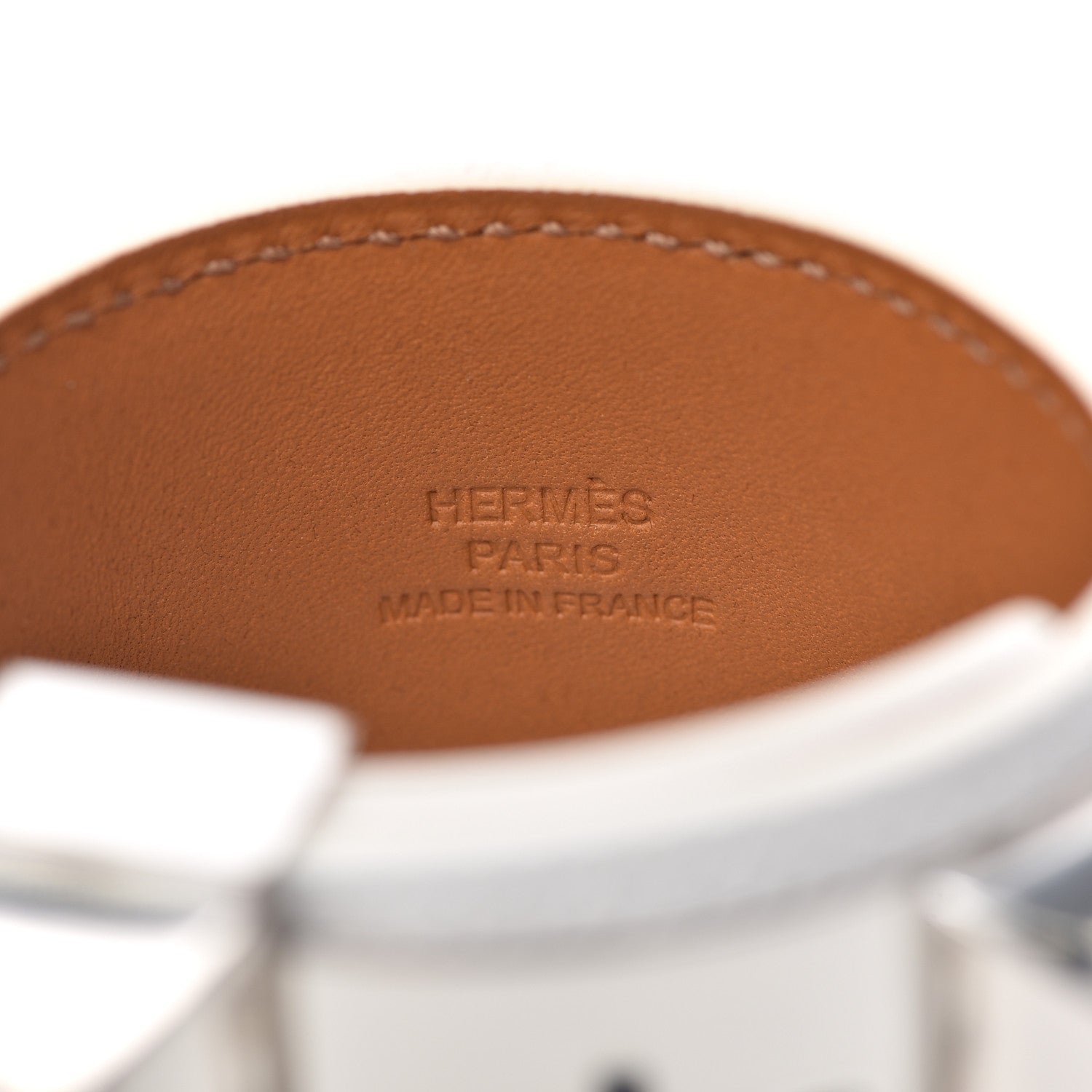 Hermes Epsom Collier de Chien CDC Bracelet S White 4 of 6