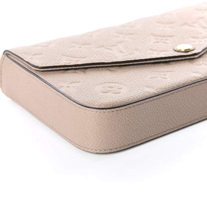 Louis Vuitton Empreinte Pochette Felicie Chain Wallet Tourterelle 6 of 11