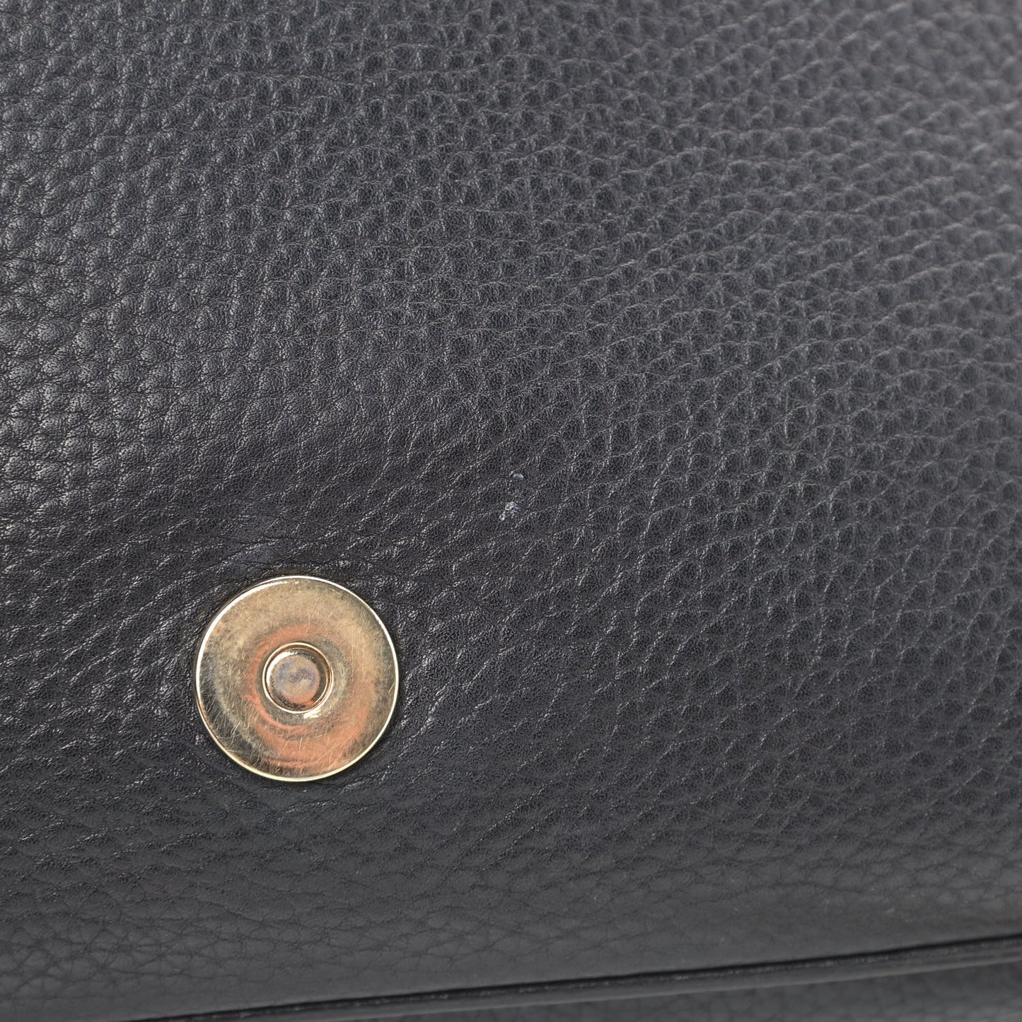 Pebbled Calfskin Medium Soho Flap Crossbody Black