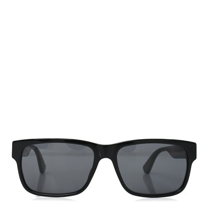 Gucci Acetate Square Frame Web Sunglasses GG0340S Black 2 of 7