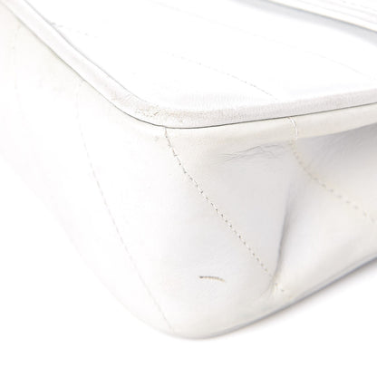 Chanel Lambskin Chevron Quilted Mini Square Flap White 10 of 16