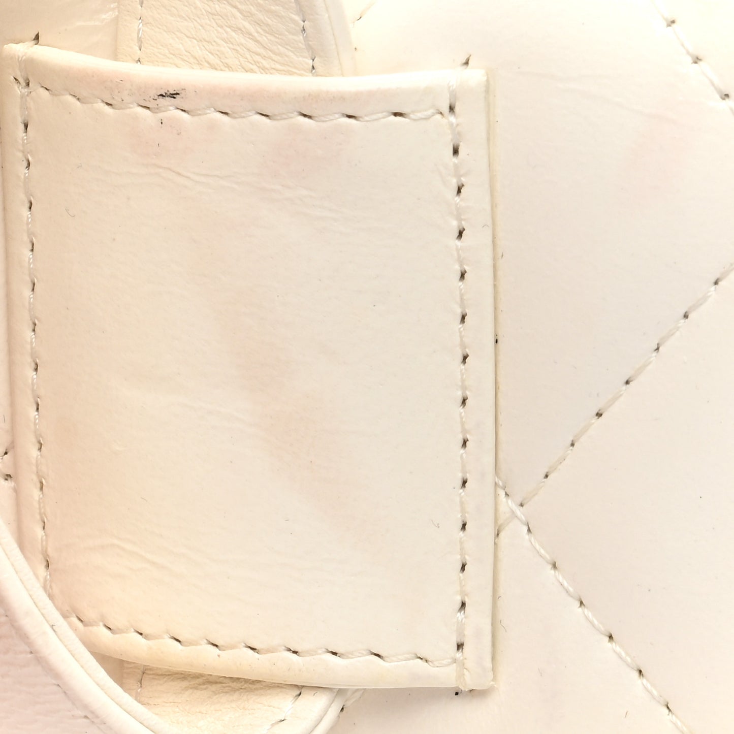 Shiny Lambskin Coin Purse Bracelet White