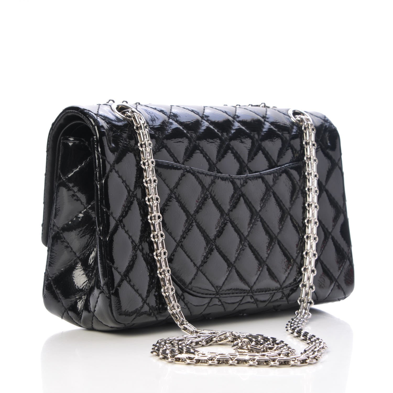 Chanel Glazed Calfskin Quilted 2.55 Reissue 225 Flap Black 3 of 8