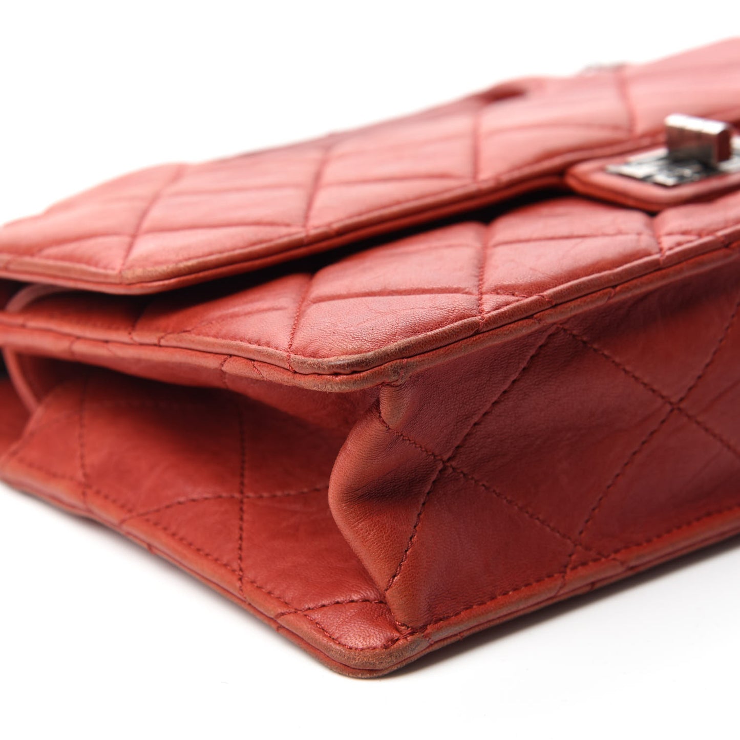 Washed Lambskin Jumbo Take Away Flap Red
