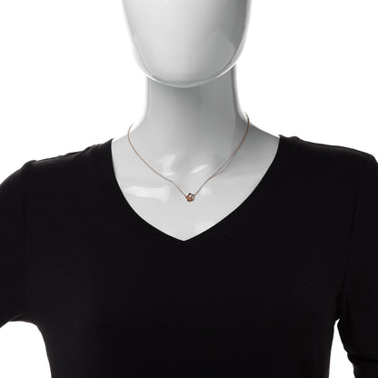 Piaget 18K Rose Gold Diamond Rose Pendant Necklace 2 of 6