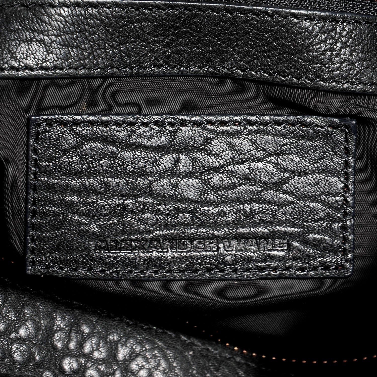 Alexander Wang Pebbled Lambskin Rocco Black with Rose Gold Hardware 6 of 7