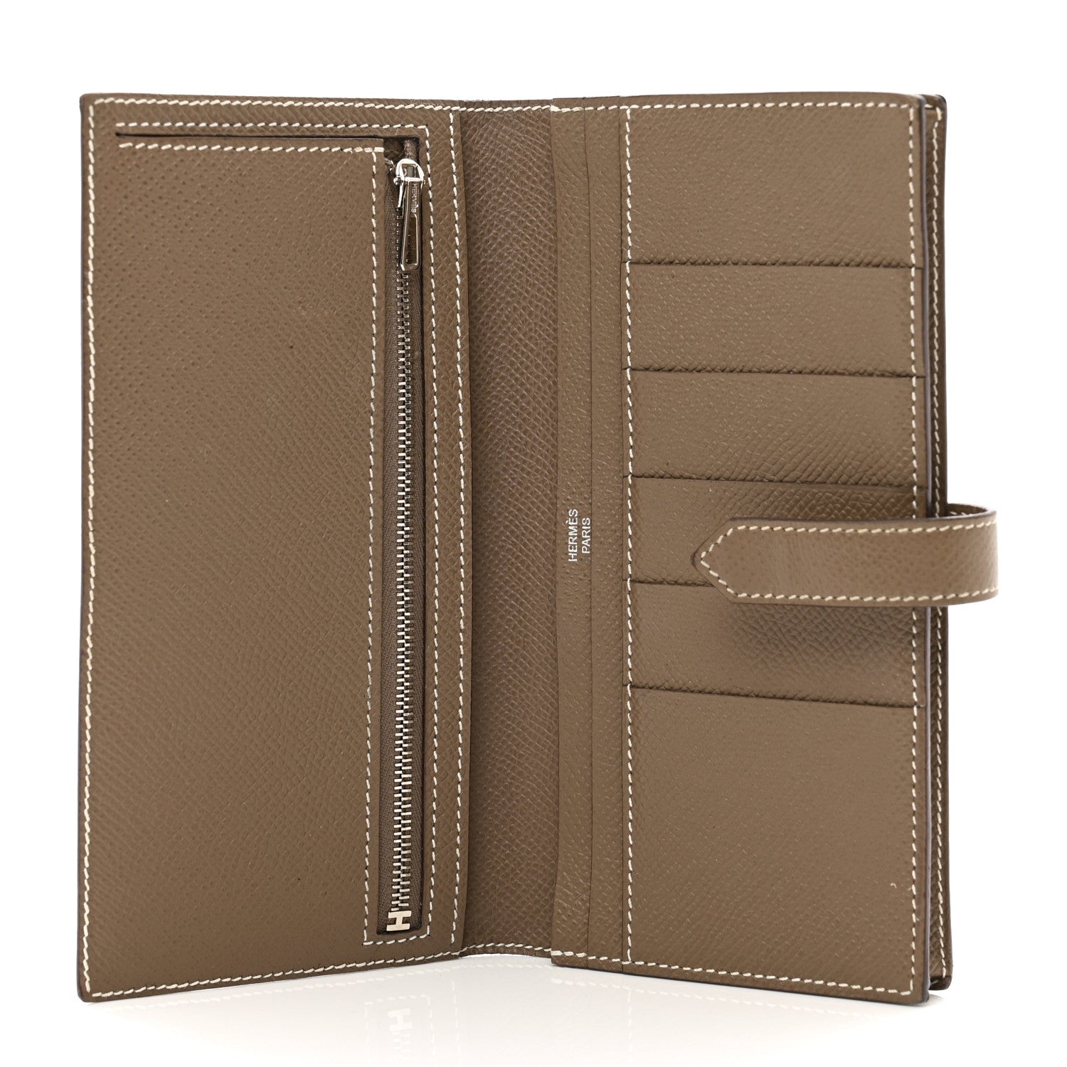 Hermes Epsom Bearn Gusset Wallet Etoupe 5 of 9