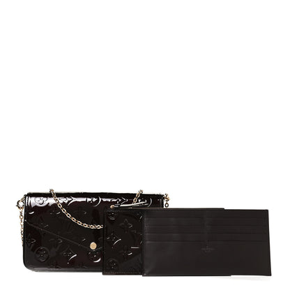 Louis Vuitton Vernis Pochette Felicie Chain Wallet Amarante 1 of 12