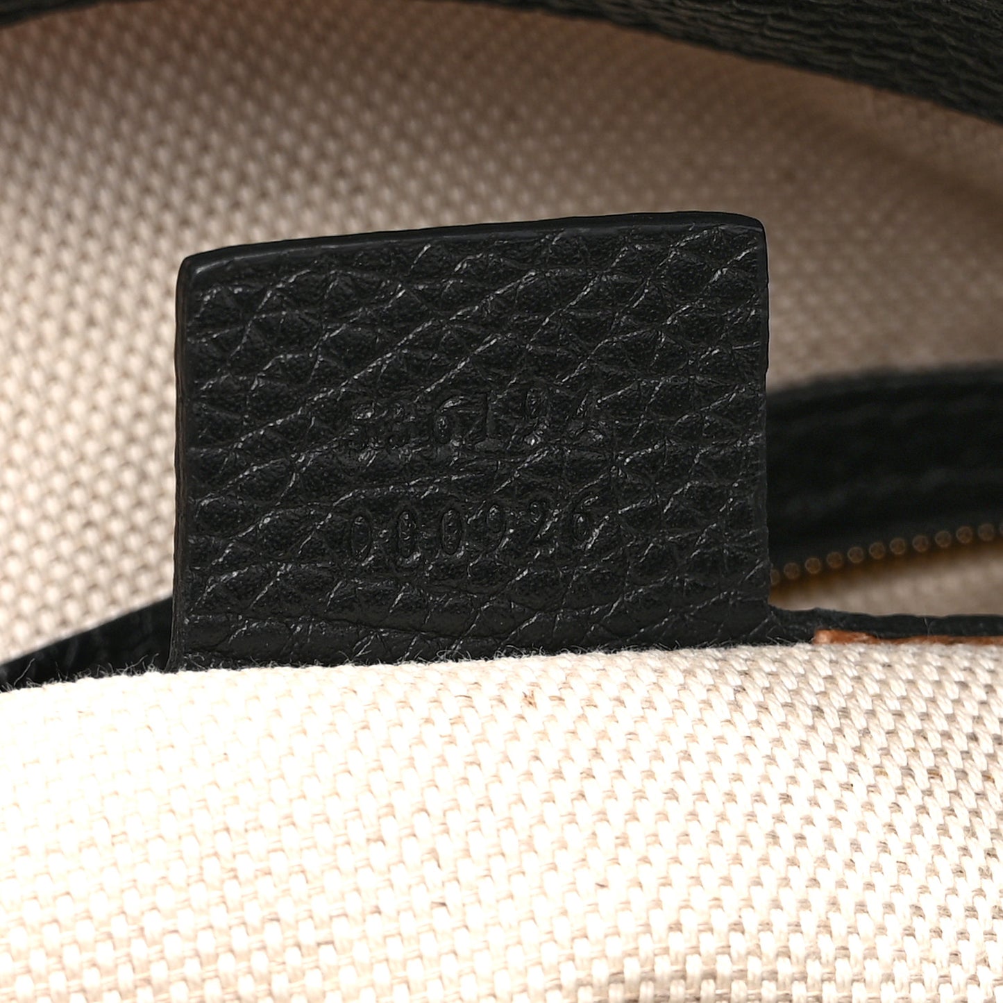 Pebbled Calfskin Large Soho Hobo Black