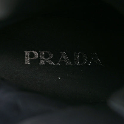 Prada Re-Nylon Spazzolato Rois Metal Triangle Logo Tall 50mm Combat Boots 37 Bleu 6 of 8