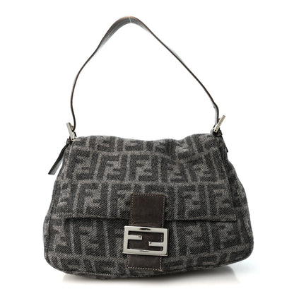 Fendi Wool Zucca Mama Baguette Grey 1 of 11
