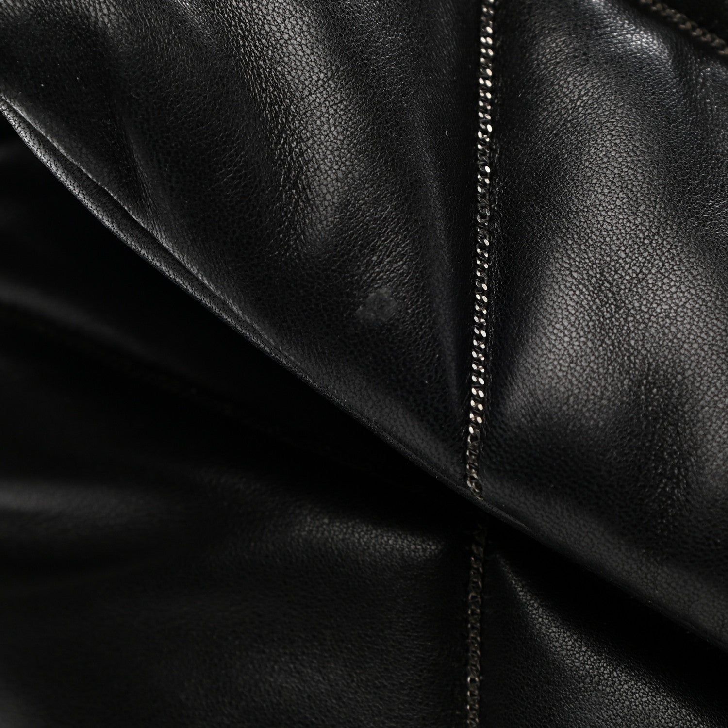 Saint Laurent Lambskin Quilted Small Loulou Puffer Monogram Chain Satchel Black 13 of 14