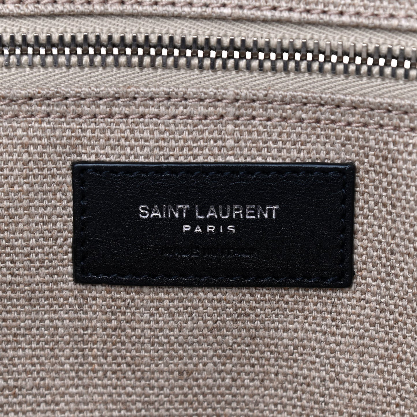 Linen Calfskin Rive Gauche Tote Optic White
