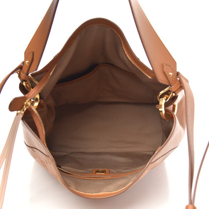 MCM Calfskin Ottomar Monogram Large Klara Hobo Cognac 6 of 15