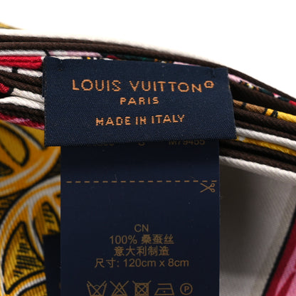 Louis Vuitton Silk Monogram 2023 Christmas Animation Ornaments Bandeau Brown Multicolor 3 of 3