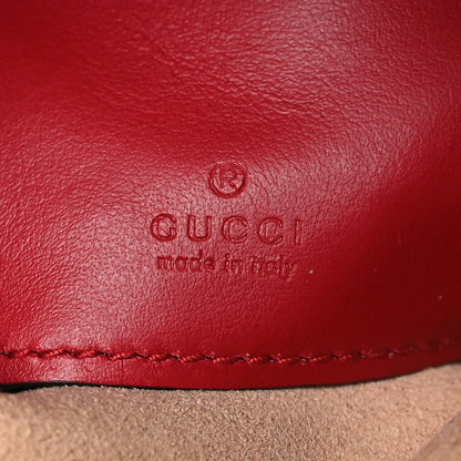 Gucci Calfskin Matelasse Mini GG Marmont Crossbody Bag Hibiscus Red 6 of 9