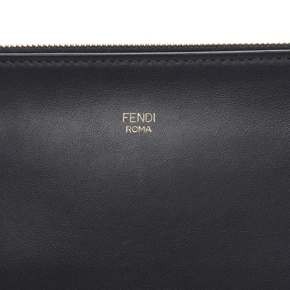 Fendi Vitello Grace Eyebrow Monster Eyes Embossed Pouch Black 8 of 12