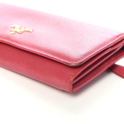 Prada Saffiano Metal Continental Flap Wallet Fuoco 8 of 8