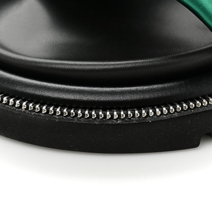 Louis Vuitton Satin Pool Pillow Flat Comfort Mule 36 Green Black 10 of 12