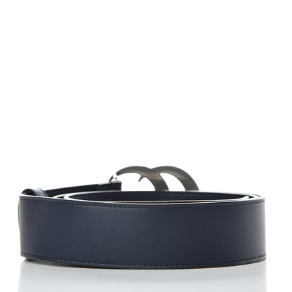 Gucci Moon Calfskin Nickel Double G 40mm Belt 95 38 Blue 3 of 7
