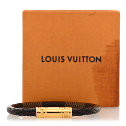 Louis Vuitton Damier Ebene Keep It Bracelet 17 5 of 5