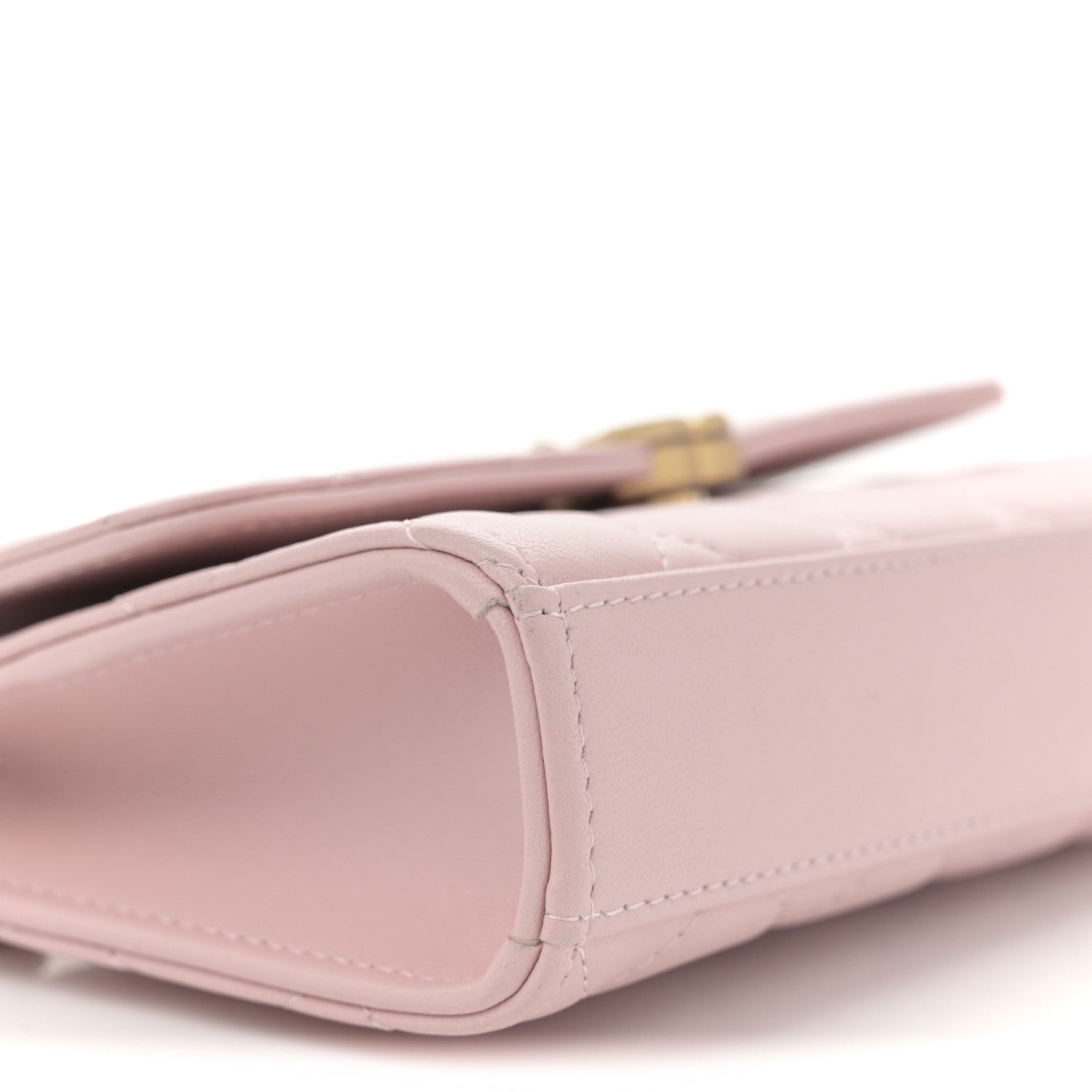 Chanel Lambskin Enamel Quilted Top Handle Flap Phone Holder With Chain Pink 9 of 10